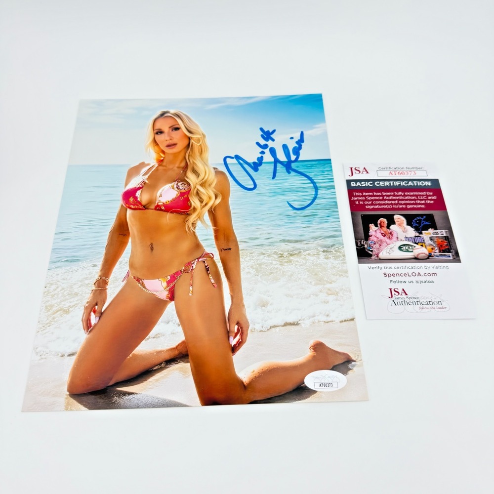 Charlotte Flair (8x10 Metallic) FULL SIGNATURE JSA Funhouse WWE The Queen!